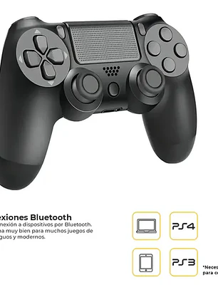 Control Joystick Inalámbrico Doble Shock P4 Negro Levo