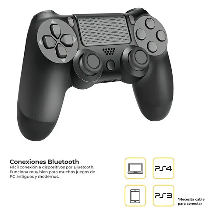 Control Joystick Inalámbrico Doble Shock P4 Negro Levo 2
