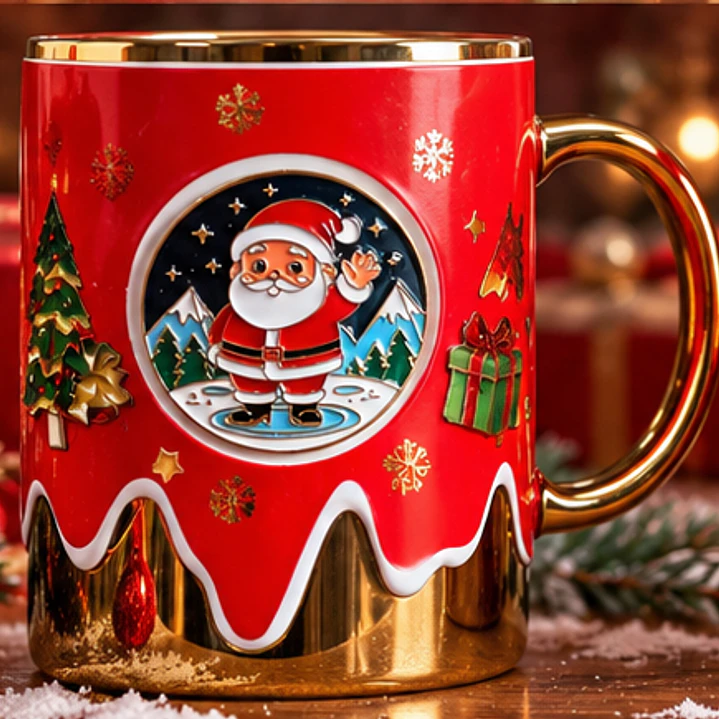 Taza Navideña Premium Santa Claus 2
