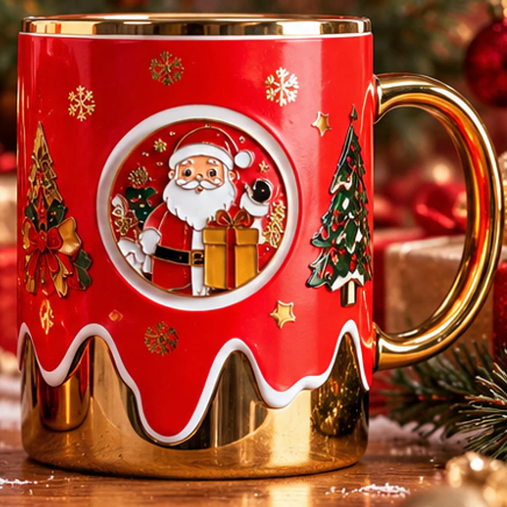 Taza Navideña Premium Santa Claus 3