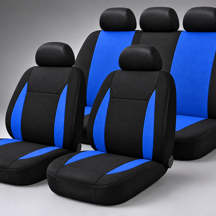 Funda Cubre Asiento Tela Set 5 Asientos 4