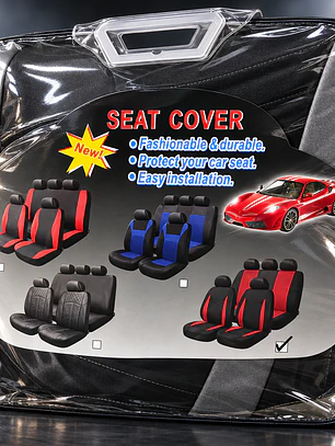 Funda Cubre Asiento Tela Set 5 Asientos