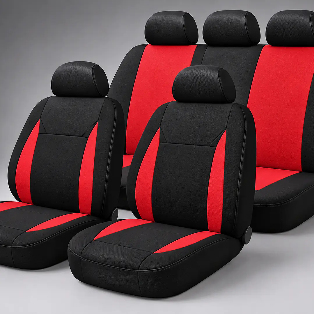 Funda Cubre Asiento Tela Set 5 Asientos 3