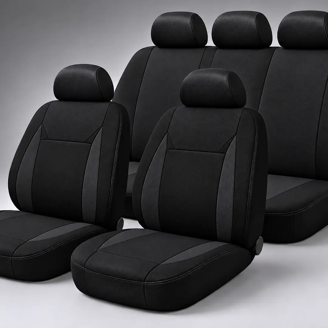 Funda Cubre Asiento Tela Set 5 Asientos 6