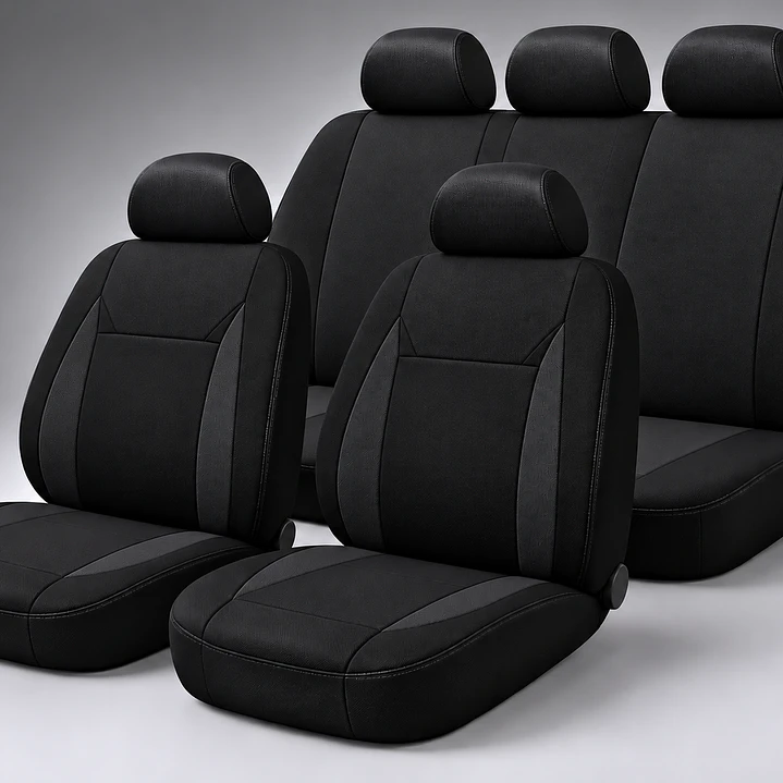 Funda Cubre Asiento Tela Set 5 Asientos 6