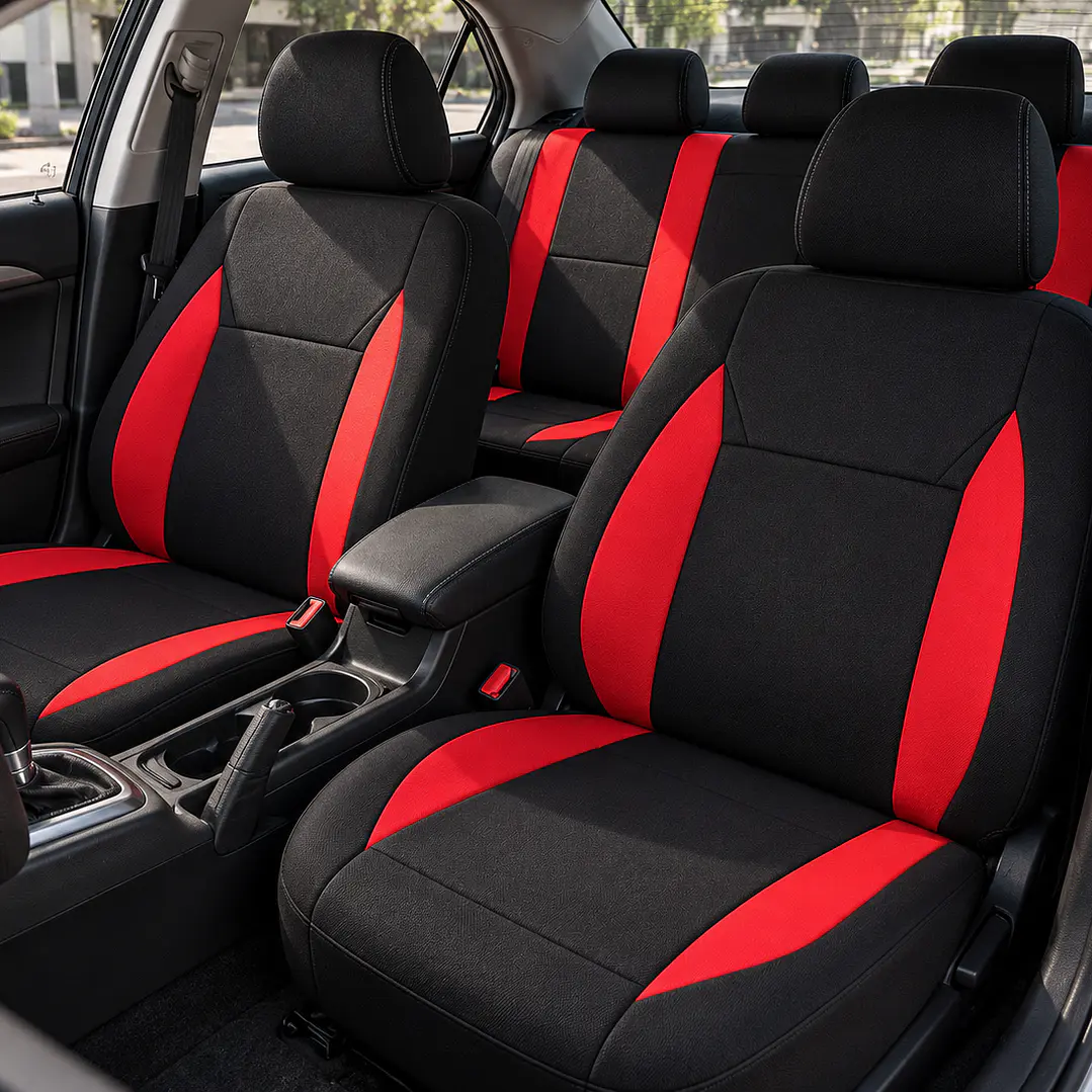 Funda Cubre Asiento Tela Set 5 Asientos 2