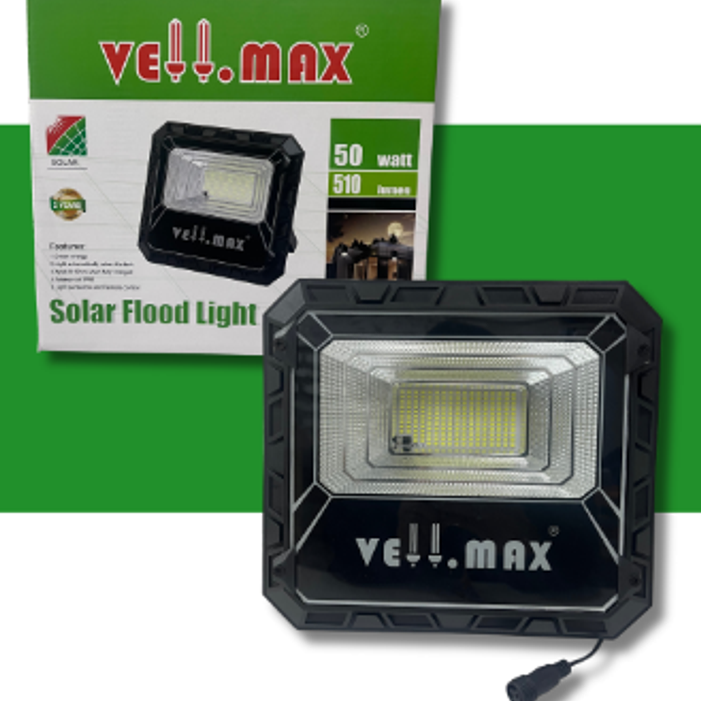 PROYECTOR SOLAR NEGRO 50W-6500K 1