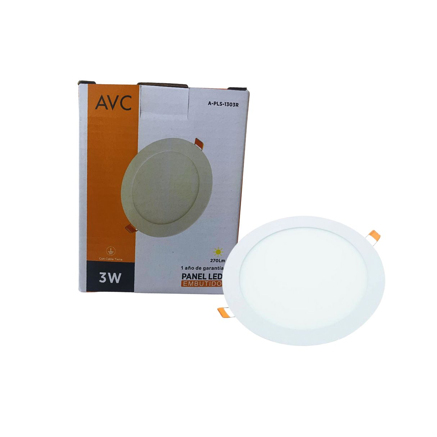 PANEL LED REDONDO EMBUTIDO 3W 6500K AVC A-PLS-1303R 6