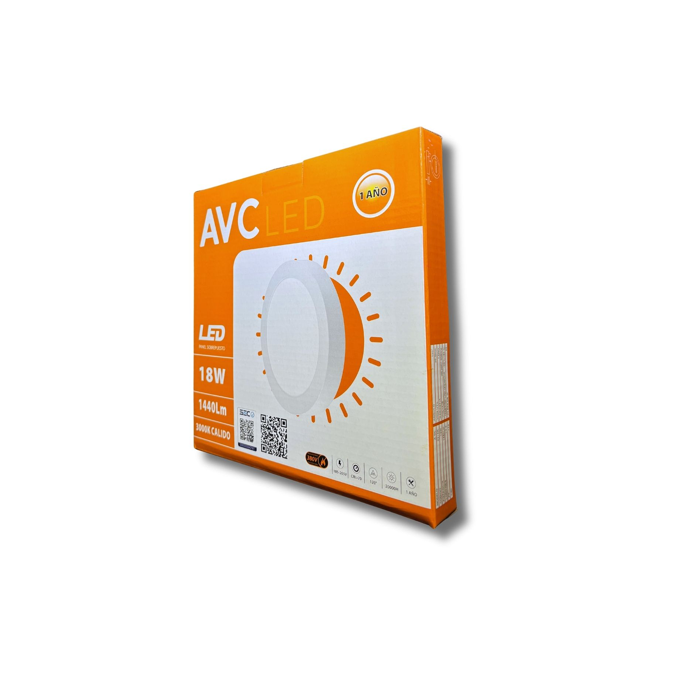 PANEL LED REDONDO SOBREPUESTO 18W 3000K AVC A-DL-2318R 2