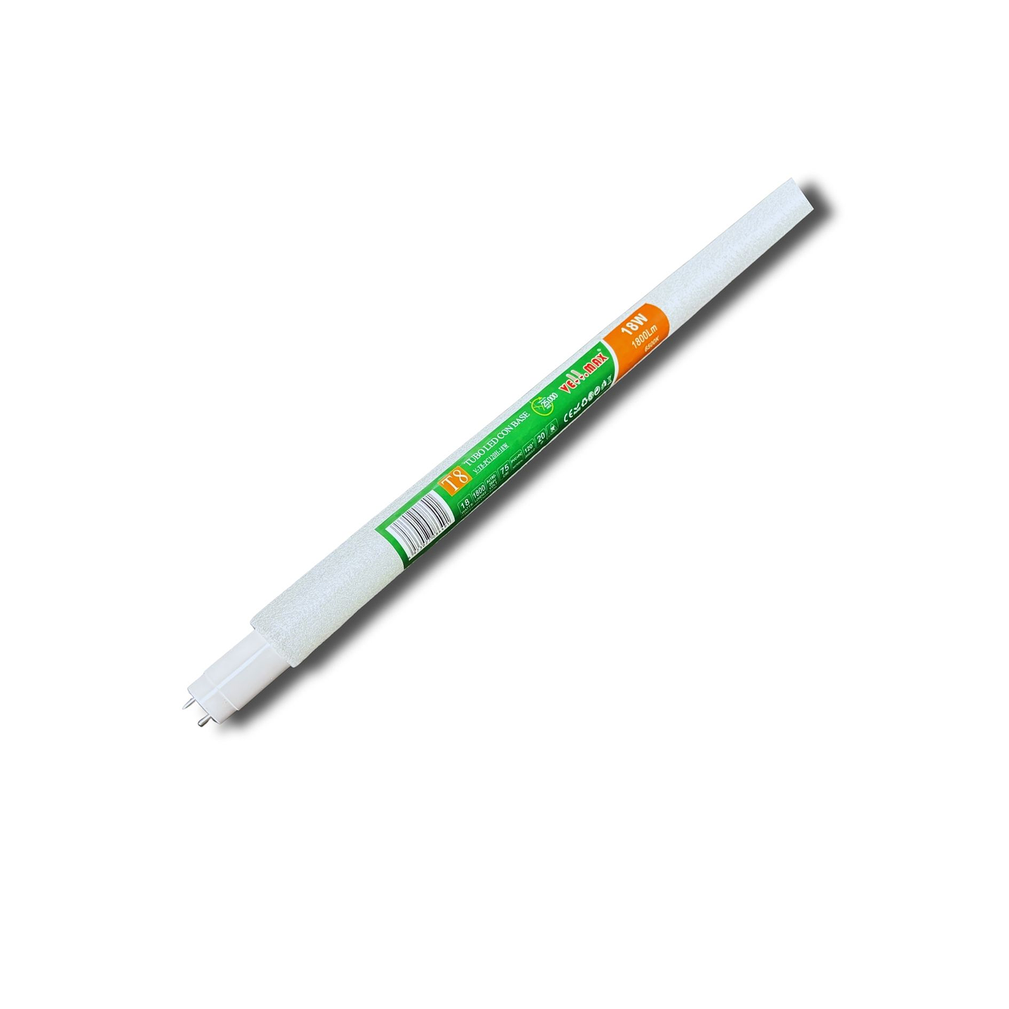 TUBO LED NANO PLASTICO 1.2M 18W 6500K V-T8-PC120H-18W 1