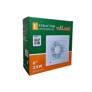 EXTRACTOR 6 PULG 25W V-FS-S0125WH-220