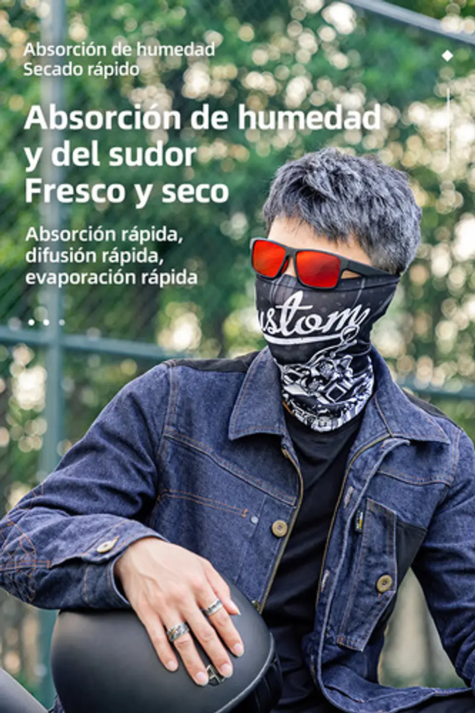 Bandana Cuello Tubular Rockbros Multiuso Proteccion Uv 3
