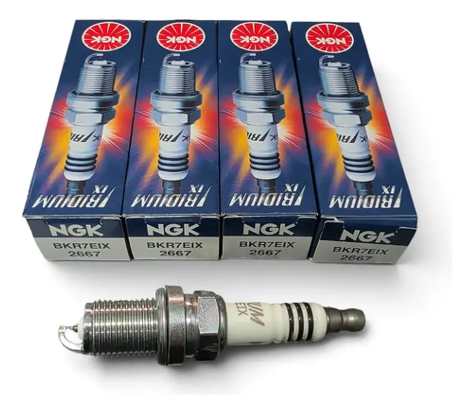 4 Bujias Iridium Ngk Bkr7eix Original 2