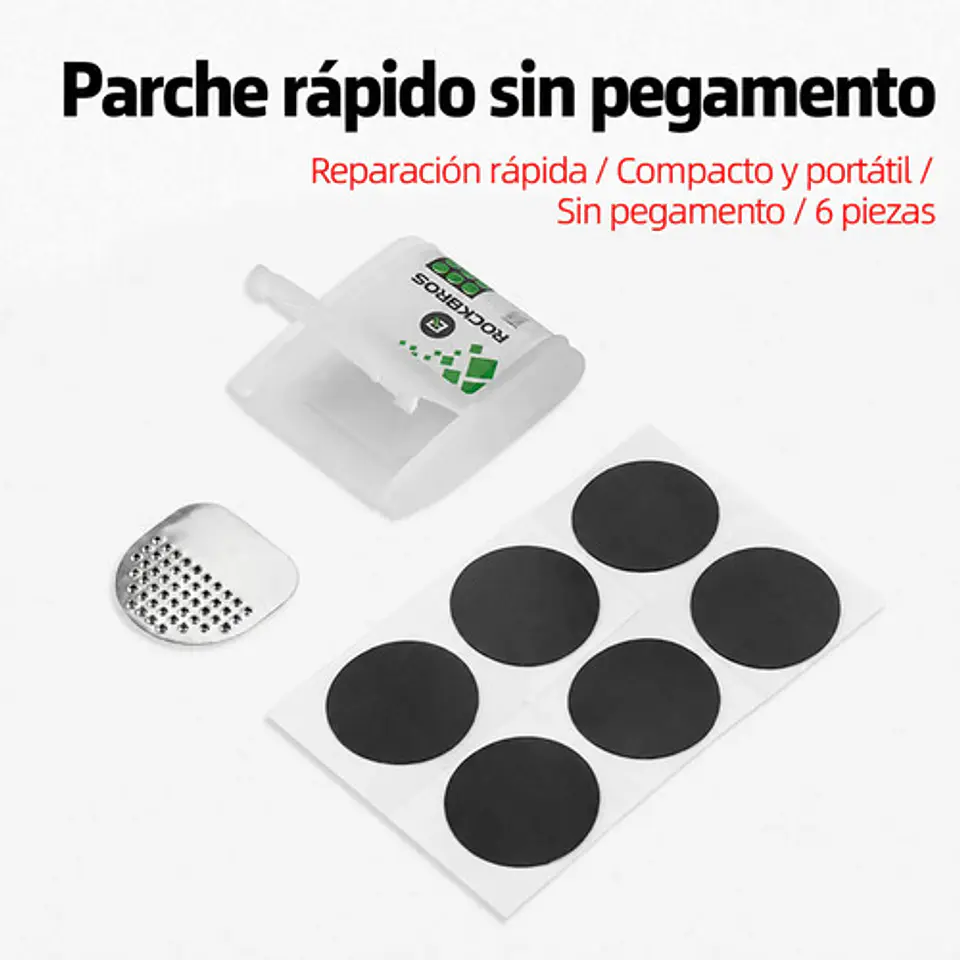 Kit Parches Bicicleta Rockbros Sin Pegamento 6unid Portatil 3