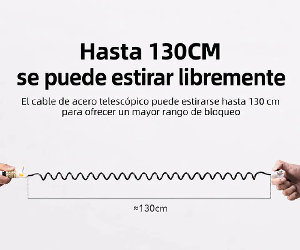 Candado Cable Bicicleta Diseño Gato Rockbros Clave4 Dígitos 4