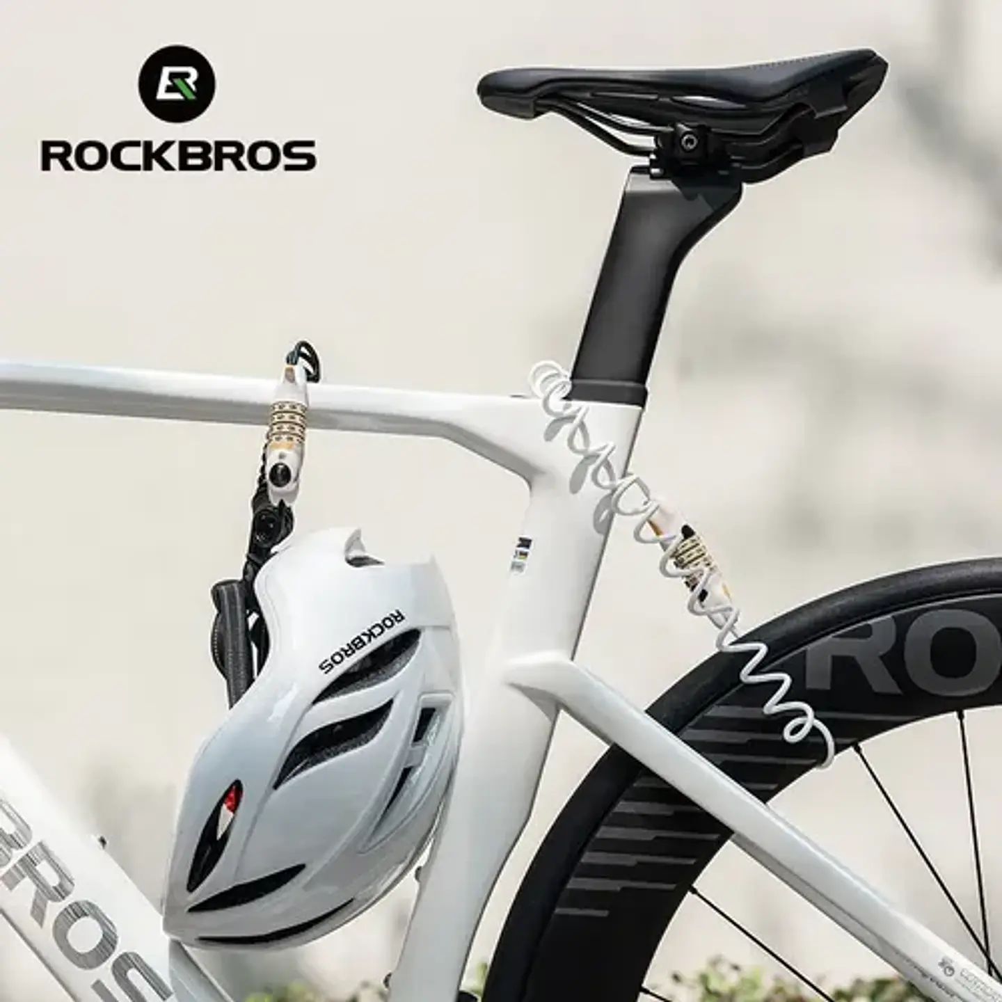 Candado Cable Bicicleta Diseño Gato Rockbros Clave4 Dígitos 5