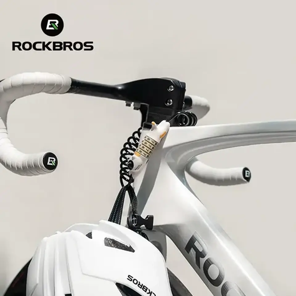 Candado Cable Bicicleta Diseño Gato Rockbros Clave4 Dígitos 6