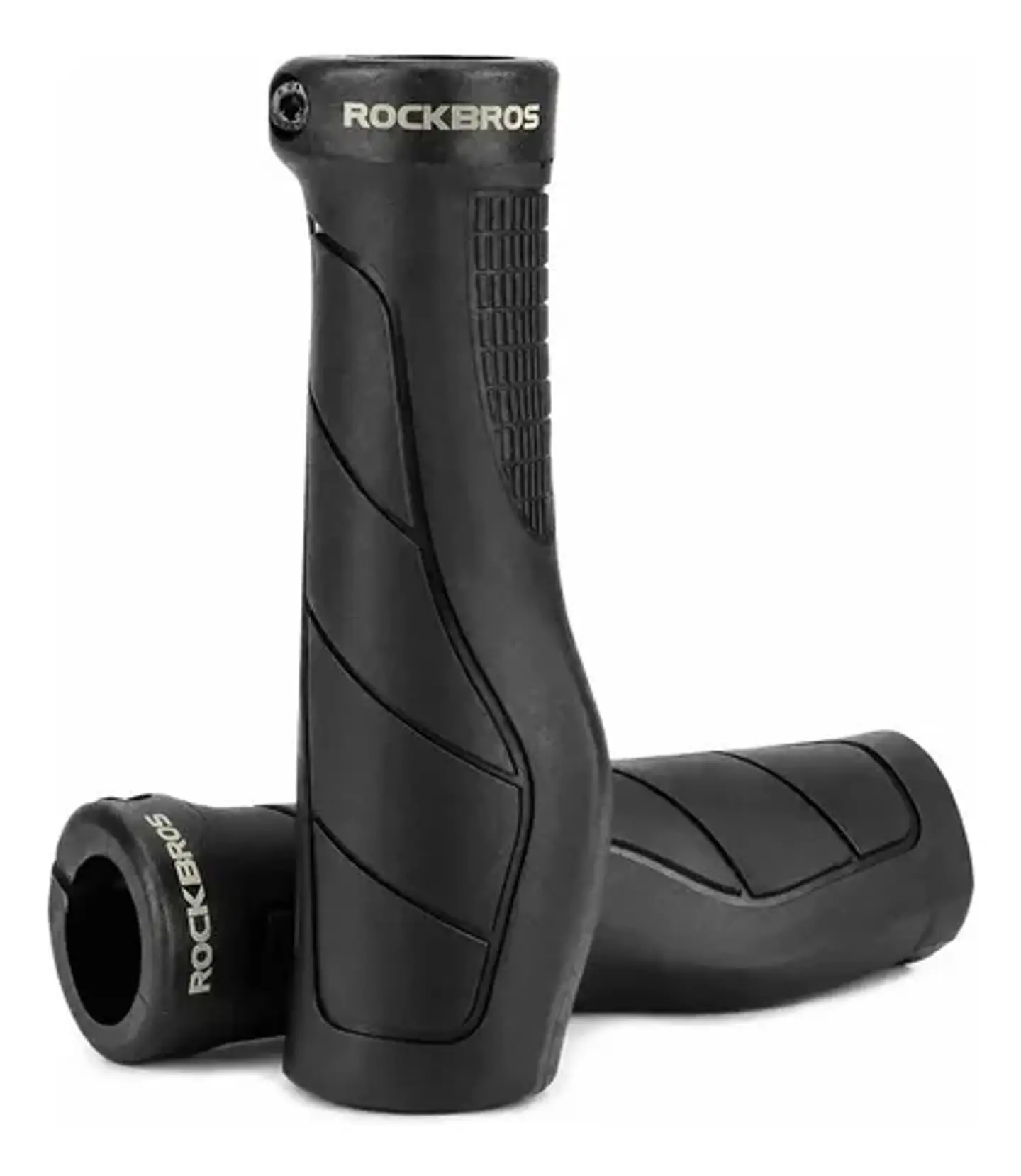 Puños Bicicleta Rockbros Ergonómicos Lockon Mtb Negro Bloque 1