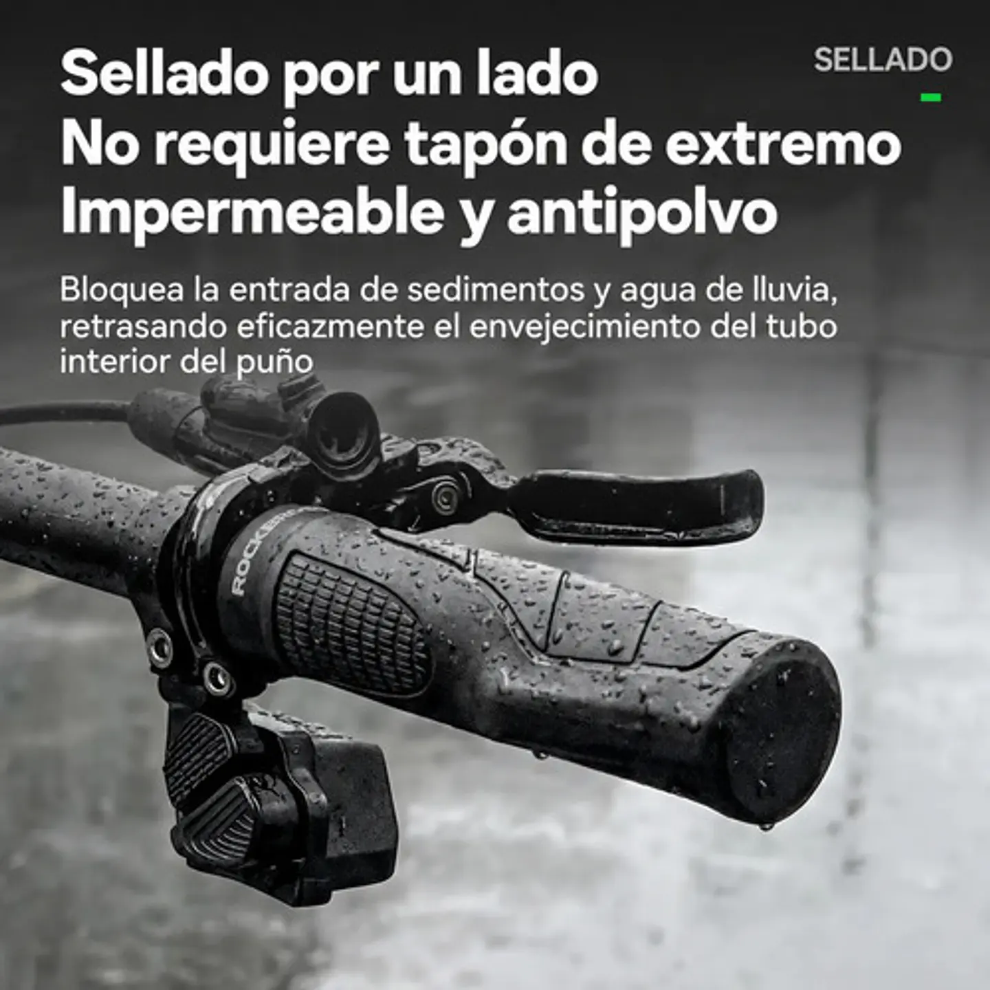 Puños Bicicleta Rockbros Ergonómicos Lockon Mtb Negro Bloque 5