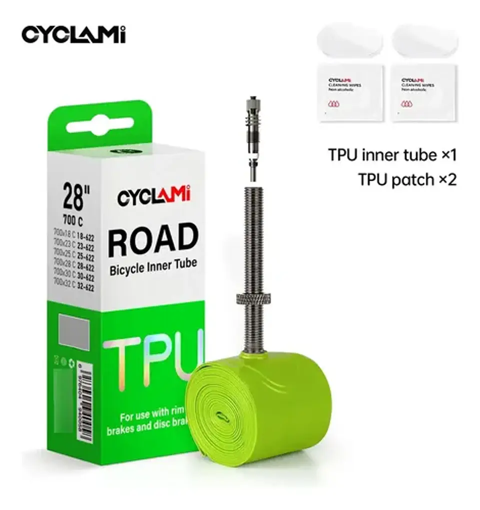 Cámara Bicicleta Ruta Tpu 700x18-32c Presta 60mm Ultraligera 2