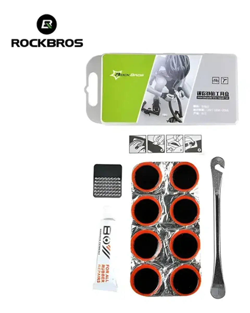 Kit Parches Bicicleta Rockbros Reparación Pinchazo Portátil 1