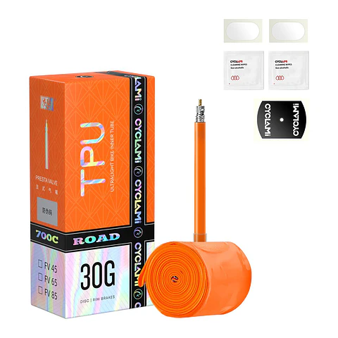 Combo Cámara TPU 700x18-32C Presta 85mm + Parches
