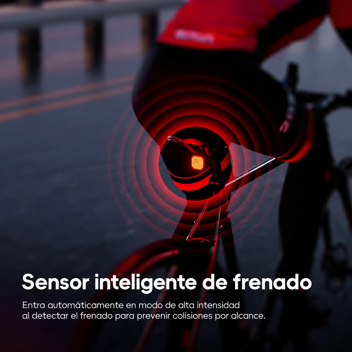 Luz Trasera Inteligente Bici 14 Patrones Sensor Freno USB-C 3