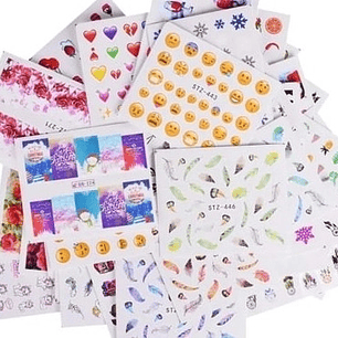 Stickers De Uña Al Agua, 210 Láminas