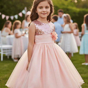 Vestido Fiesta Paje Bautizo Bebe Niña 3 Meses A 12 Años