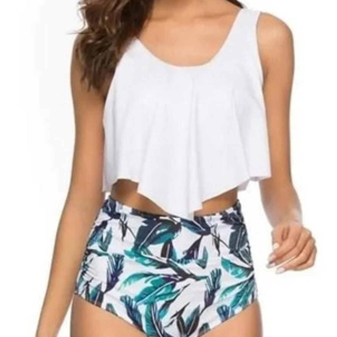 Bikini Alto En Punta Blanco 1