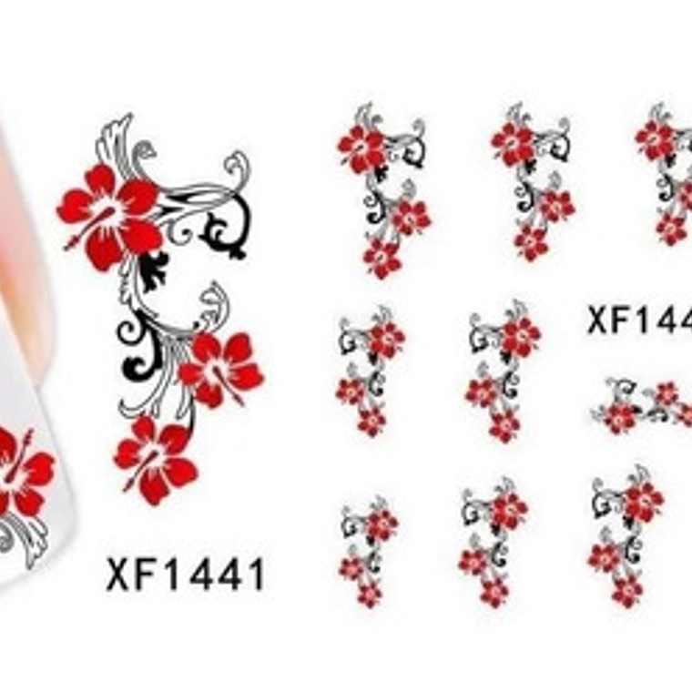 130 Hojas De Stickers Al Agua Para Uñas  4