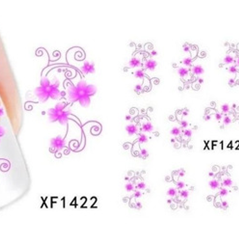 130 Hojas De Stickers Al Agua Para Uñas  6