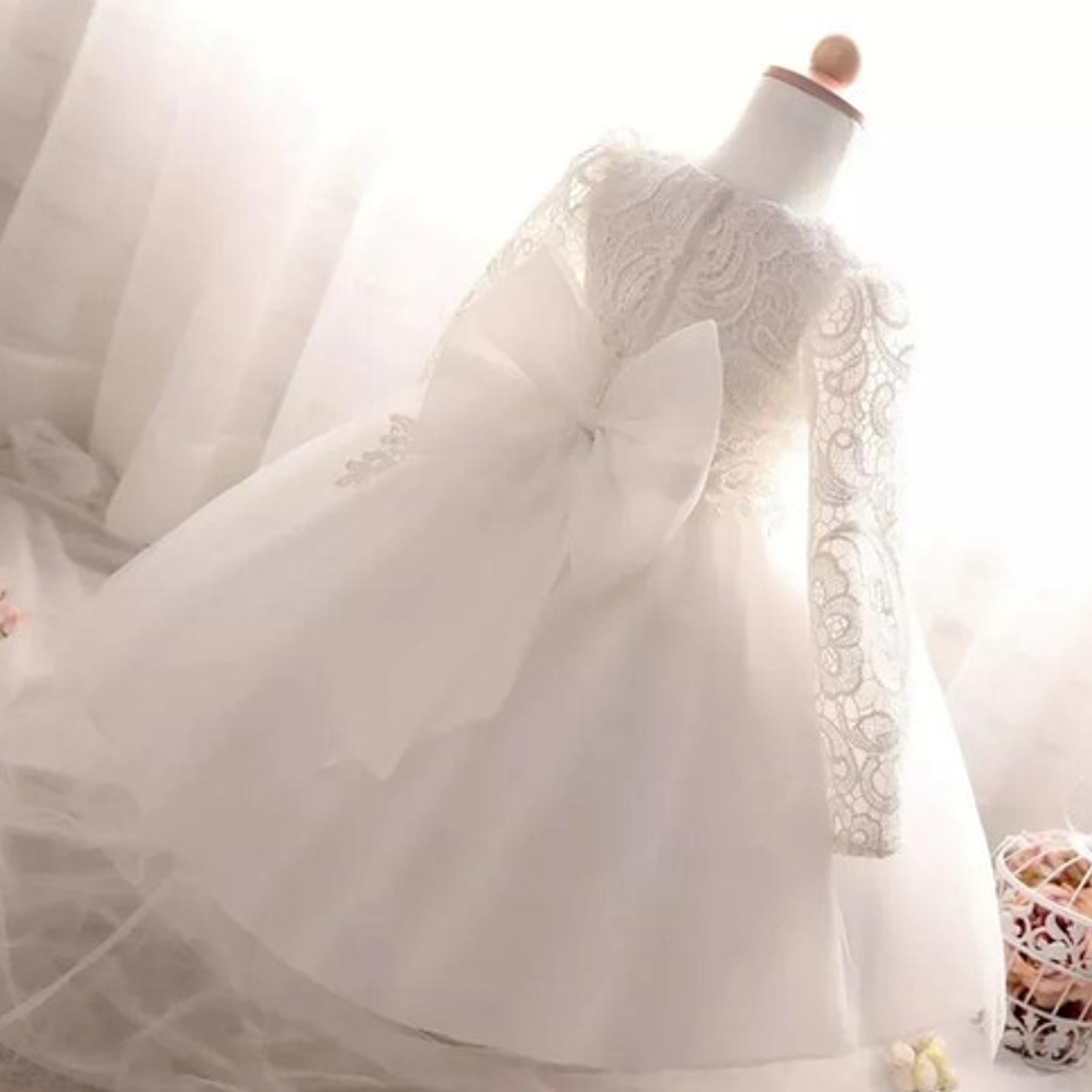 Vestido Bautizo Novia 0 Meses A 24 Meses 4