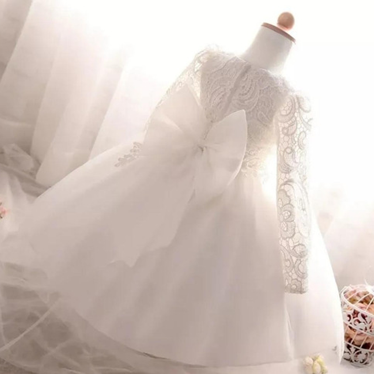 Vestido Bautizo Novia 0 Meses A 24 Meses 4