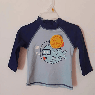 Poleras De Baño Factor Uv50 Bebes 3 Meses A 24 Meses 