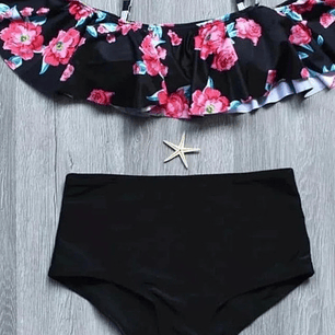  Bikini Alto Negro 2 Piezas