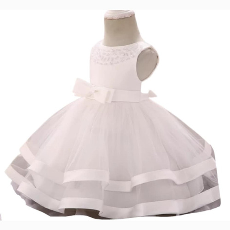 Vestidos Bautizo O Fiesta Bebé, Niña /doble Capa 2