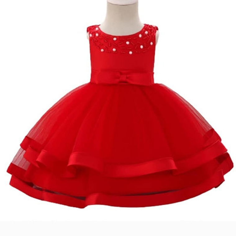 Vestidos Bautizo O Fiesta Bebé, Niña /doble Capa 3