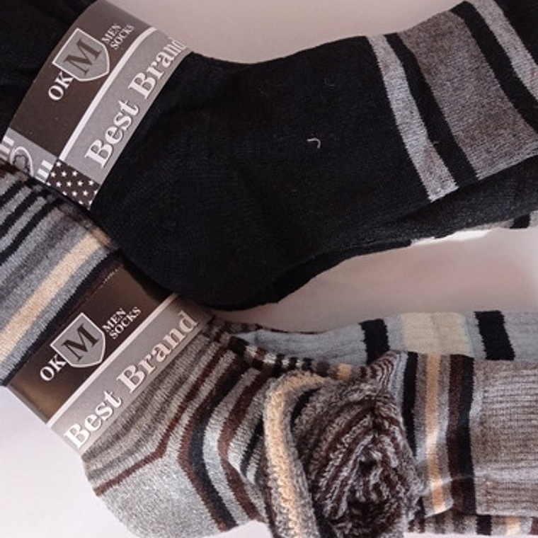 Pack De 3 Pares De Calcetines Hombre Angora Lana De Oveja 5