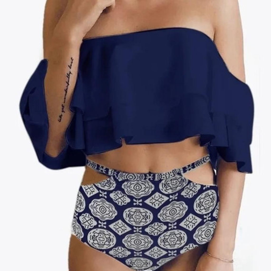 Traje De Baño Sin Hombros Peto / Off Shoulders 2