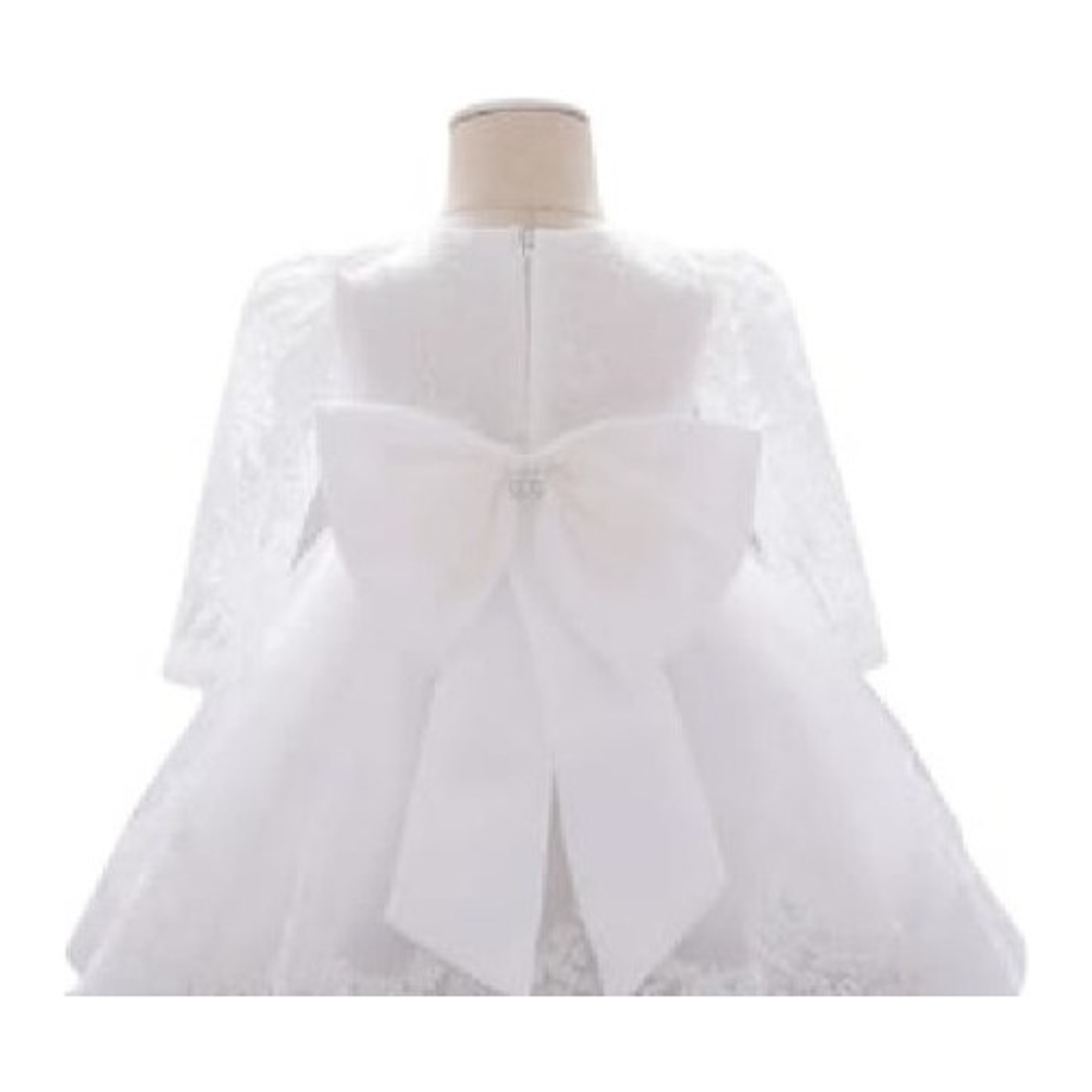 Vestido Bautizo O Fiesta Manga Larga De 3 Meses A 8 Años. 3