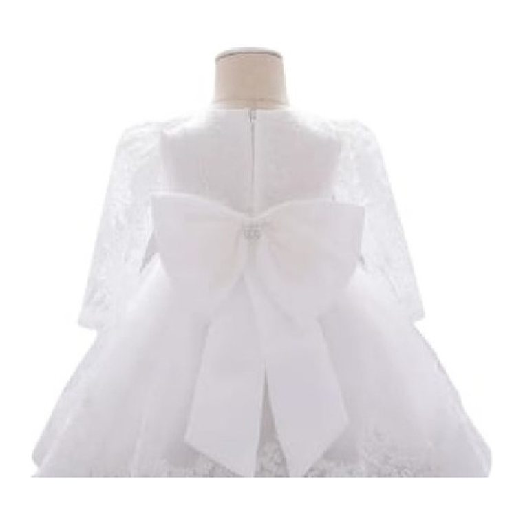 Vestido Bautizo O Fiesta Manga Larga De 3 Meses A 8 Años. 3