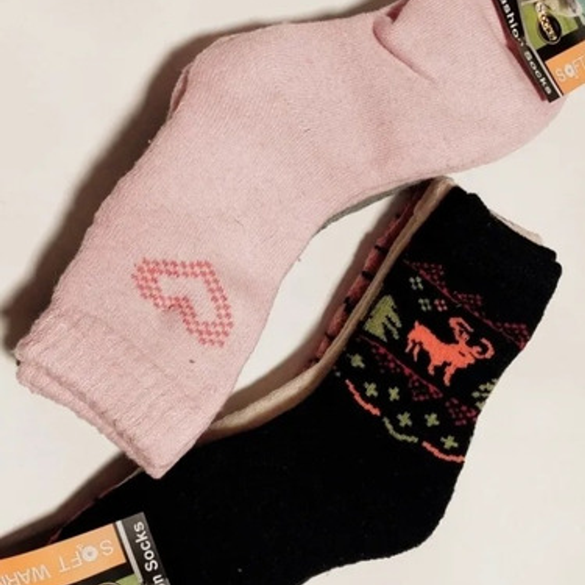 Pack 12 Pares Calcetines De Angora (lana De Oveja) Mujer 2