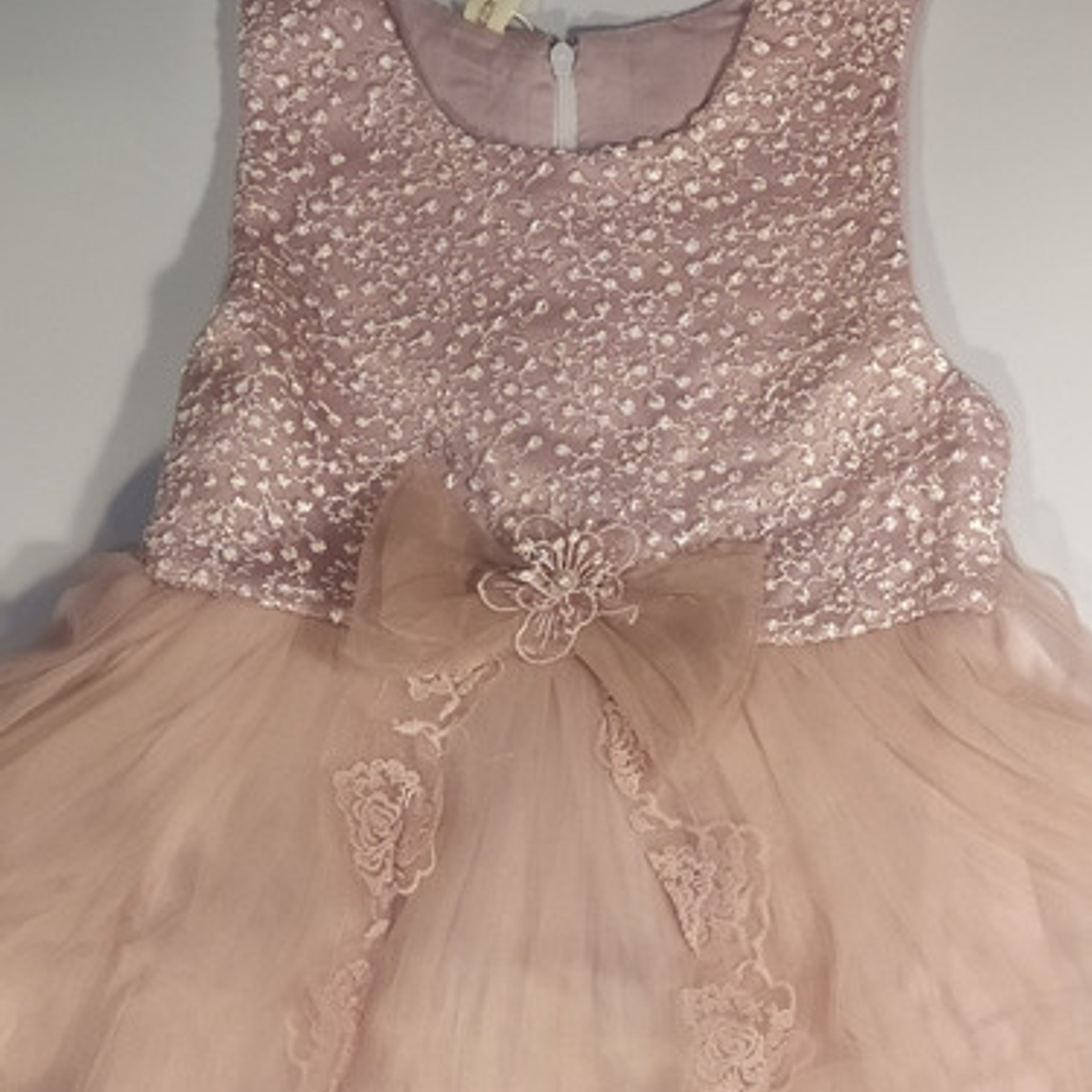 Vestido De Niña Con Cola Para Bautizo, Fiesta Talla 2 A 8 3