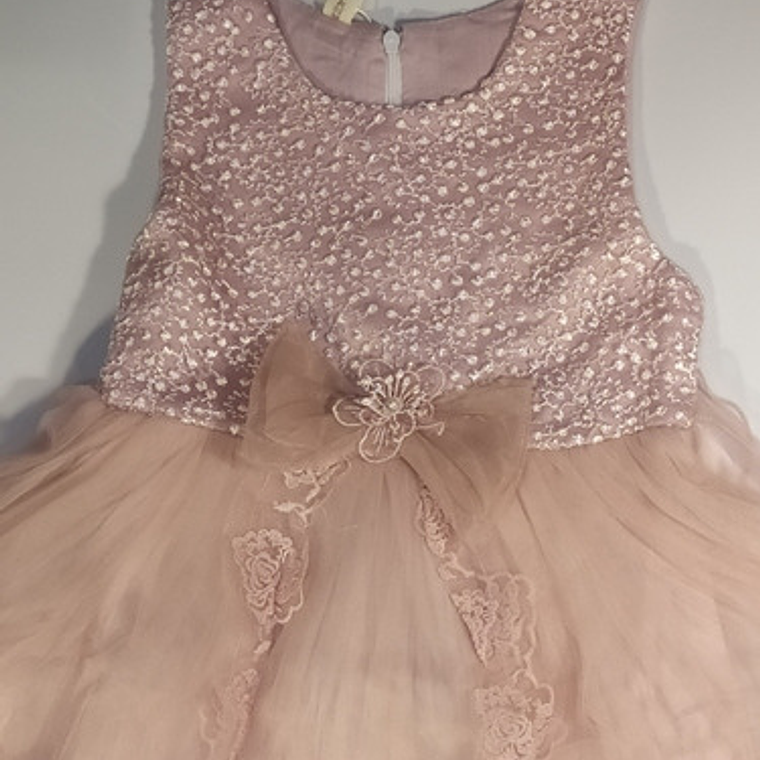Vestido De Niña Con Cola Para Bautizo, Fiesta Talla 2 A 8 3