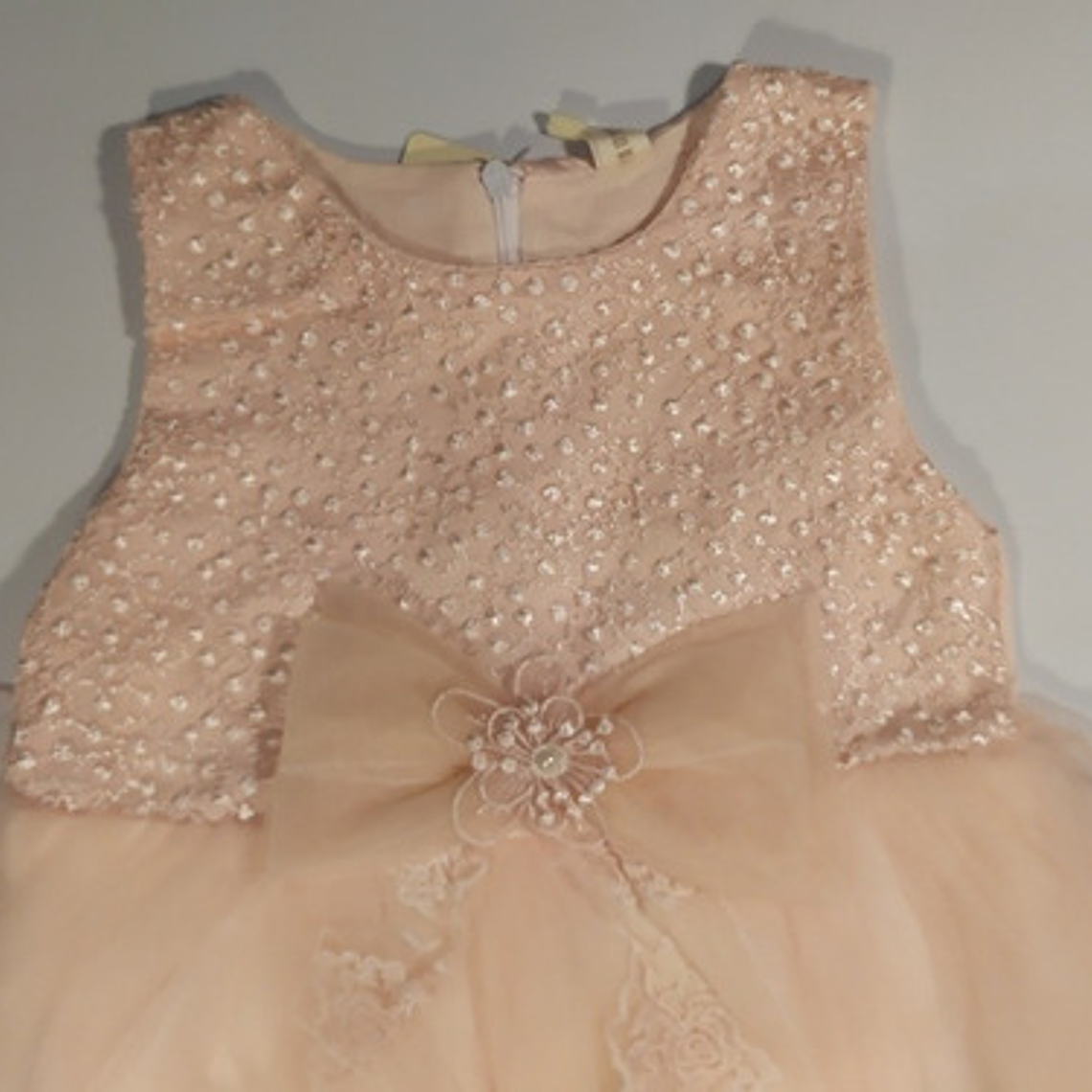 Vestido De Niña Con Cola Para Bautizo, Fiesta Talla 2 A 8 4