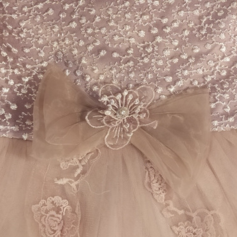 Vestido De Niña Con Cola Para Bautizo, Fiesta Talla 2 A 8 6