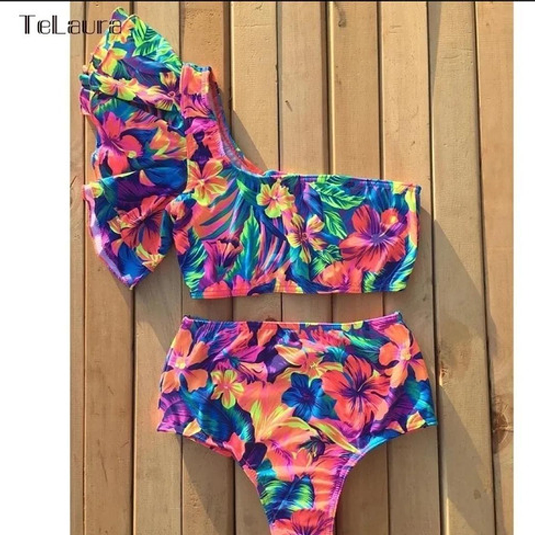 Bikini Alto Multicolor Precioso 2