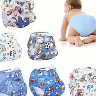 4 Pañales Ecológicos + 4 Insertos Microfibra 3 Capas