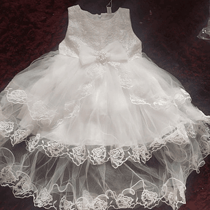 Vestido Niña Fiesta Bautizo Presentación Talla 2 A Talla 8